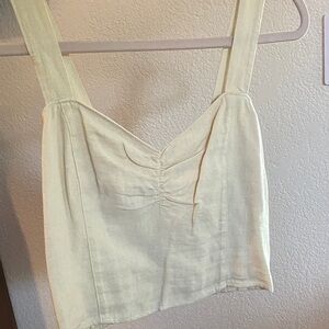 Abercrombie & Fitch Cream Crop Top